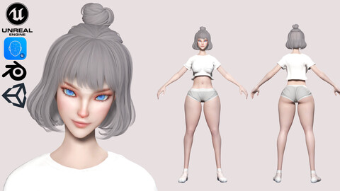 Aoi - Game Ready Female Character