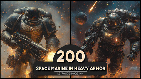 space marine in heavy armor 4K Reference/Concept Images