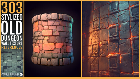 303 Stylized Old Dungeon Wall Texture