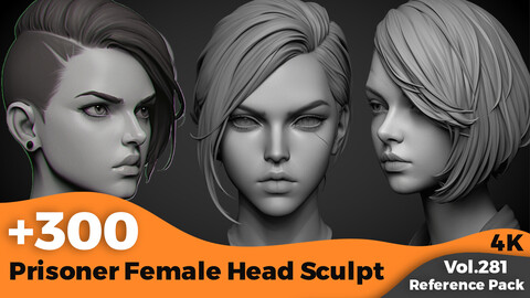 +300 Prisoner Female Head Sculpt(4k)