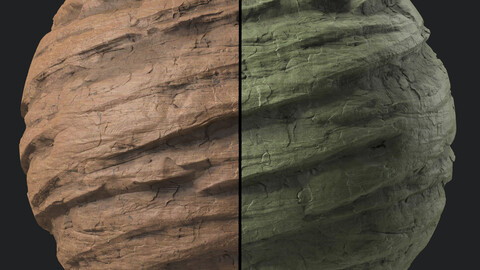 Rock Cliff Materials 04-  Sbsar | PBR | 4K | Seamless