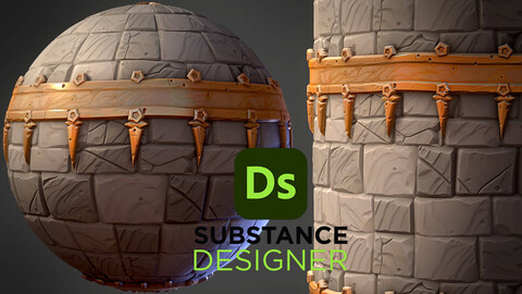 Stylized Dungeon Brick - Substance 3D Designer