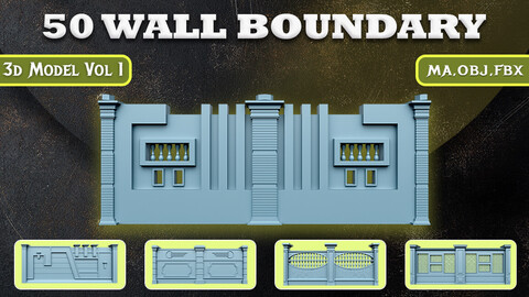 50 Wall Boundary 3d Model Vol 1