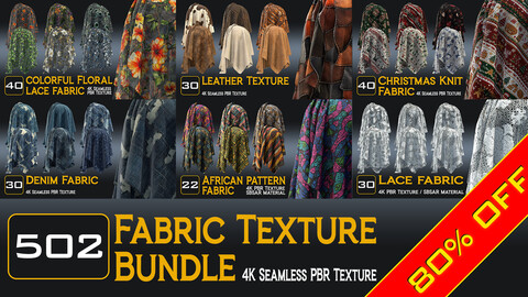 502 Fabric Texture Bundle - 80% OFF