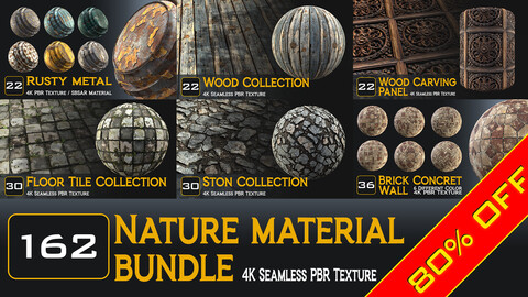 162 Nature Material Bundle -80% OFF