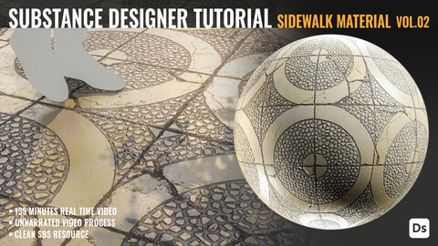 SUBSTANCE DESIGNER TUTORIAL - SIDEWALK MATERIAL - VOL02