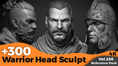 +300 Warrior Head Sculpt Reference Images(4k)