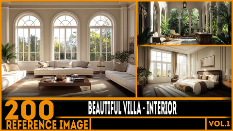 200 ART - Beautiful Villa - Interior Reference 4K Package vol.1