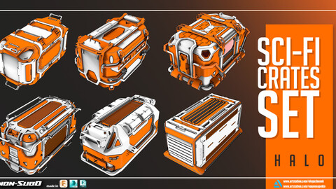 SciFi Crates set Halo