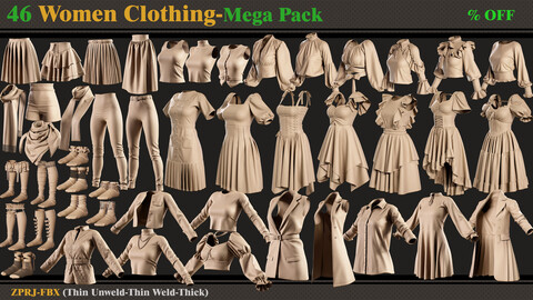 46 Woman Clothing-MEGA PACK 6-(zprj-fbx)-OFF