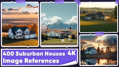 400 Suburban Houses Image References - Vol 01