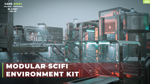 SciFi Exterior Environment Kit Vol 01 ( 60 Asset )