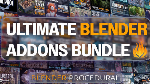 +100 Ultimate Blender Addons Bundle Pack