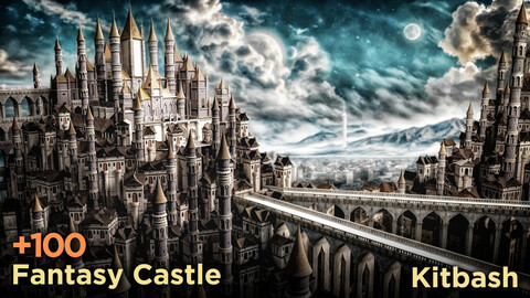 +100 Fantasy Castle Kitbash Vol.3