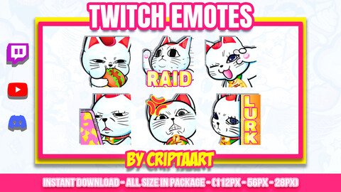 Turbo Granny Twitch Emotes Pack, DandaDan Cat Sub Emoji, Channel Points Anime / Streamer Graphics, Discord, Kick, Tiktok, Youtube