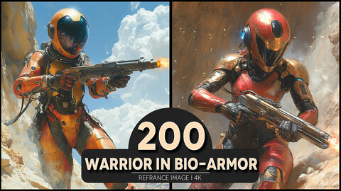 Warrior in Bio-Armor 4K Reference/Concept Images