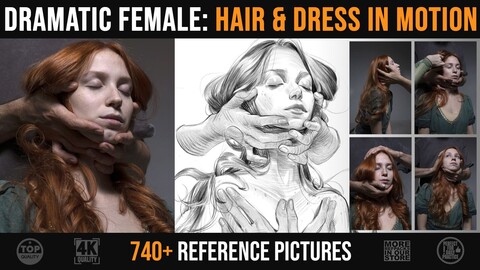 740+ Dramatic Female - Hair and Dress in Motion