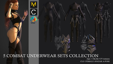 5 COMBAT UNDERWEAR SETS COLLECTION