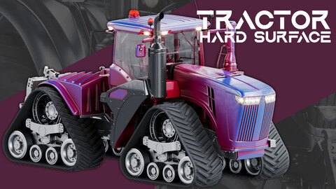 Photorealistic 3D Tractor Model - Vehicle Hard Surface