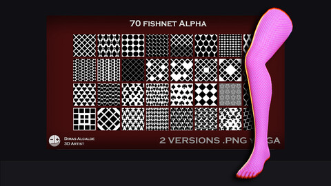 70 Stocking / Fishnet / Pantyhouse ZBRUSH ALPHAS [NEW]