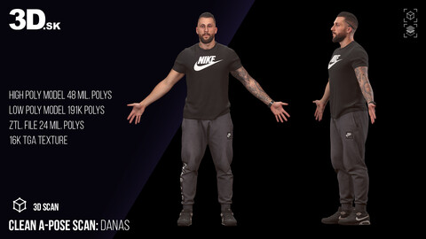 Clean A Pose 3D Scan | Danas Clothed