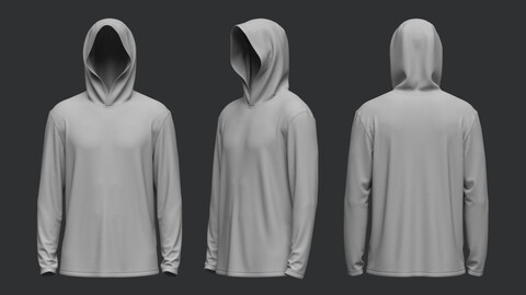 Male Hooded Jersey 2 3D Model