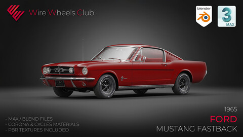 1965 Ford Mustang Fastback - 3D Model