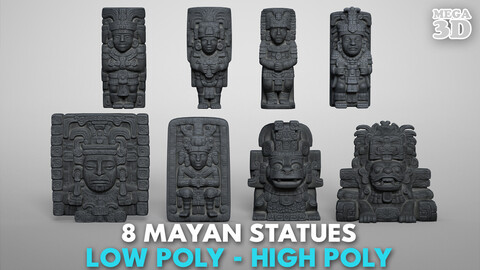 8 Mayan Statues - 241210