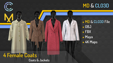 4 Female Coats