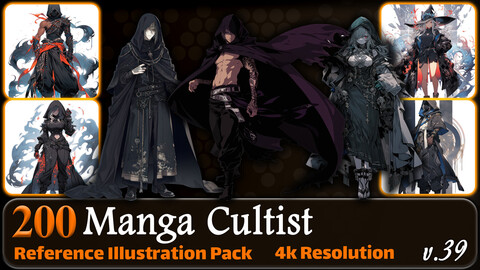 200 Manga Cultist (Full Body) Reference Pack | 4K | v.39