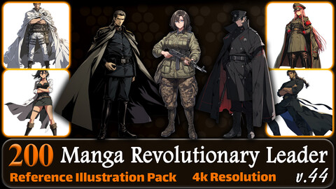 200 Manga Revolutionary Leader (Full Body) Reference Pack | 4K | v.44