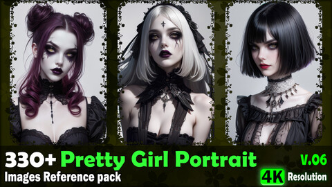 330+ Pretty Girl Portrait Images Reference Pack - 4K Resolution - V.06