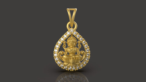 Drop Laxmi Pendant - 0054