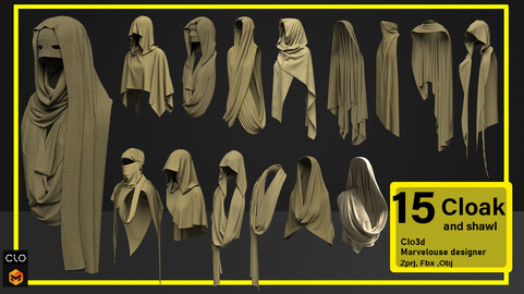 15 in 1 Cloak and shawl pack