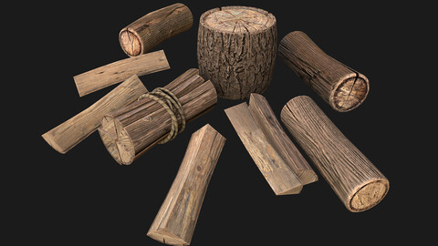 Firewood and Logs Set