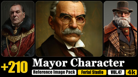 210 Mayor Character Reference Image Pack v.47 |4K|