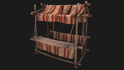 Medieval Fair Stall Red