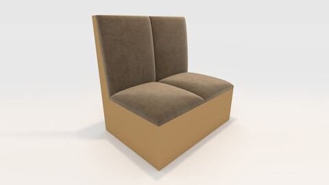 3D Model Sofa Cafe 3