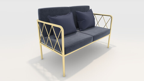 3D Model Sofa 2 Seater 20