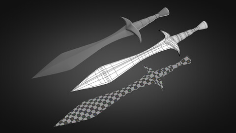 Sword Base model Set 02-01  - Free Asset