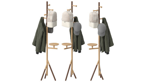 Coat Rack Wooden Entryway