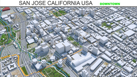 San Jose California USA downtown 8km