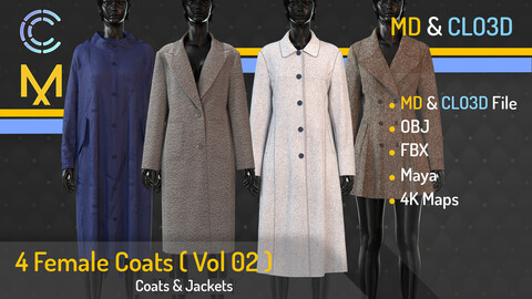 4 Female Coats ( Vol 02 )