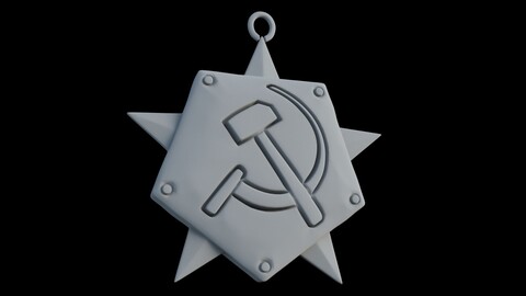 KEYCHAIN LOCKET - USSR STAR