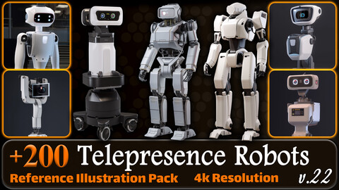 200 Fantasy Telepresence Robots Reference Pack | 4K | v.22