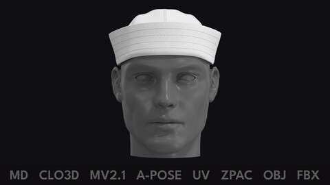 BASIC SAILOR HAT – zpac obj fbx highpoly