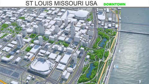 St Louis Missouri USA downtown 8km