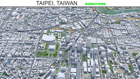 Taipei, Taiwan downtown 8km