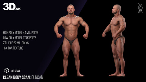 Clean Body 3D Scan | Duncan Flexing