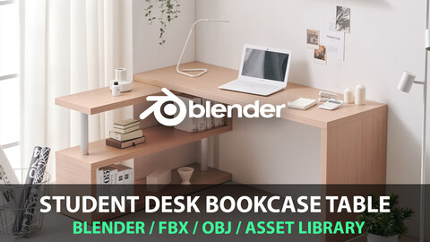 Student Desk Bookcase Table 1600